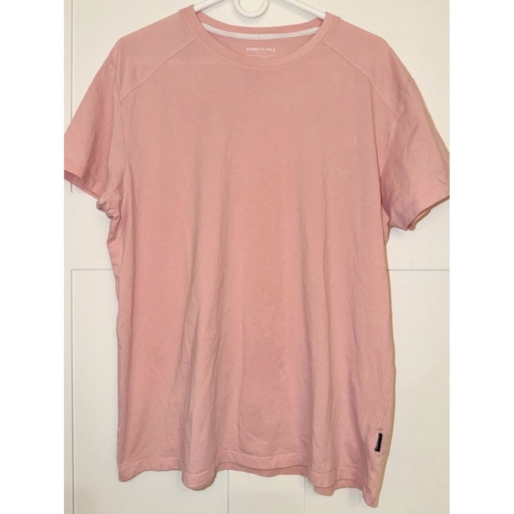 Kenneth Cole Soft Pink Short Sleeve Tee Minimalist Clean Guy Casual Basic